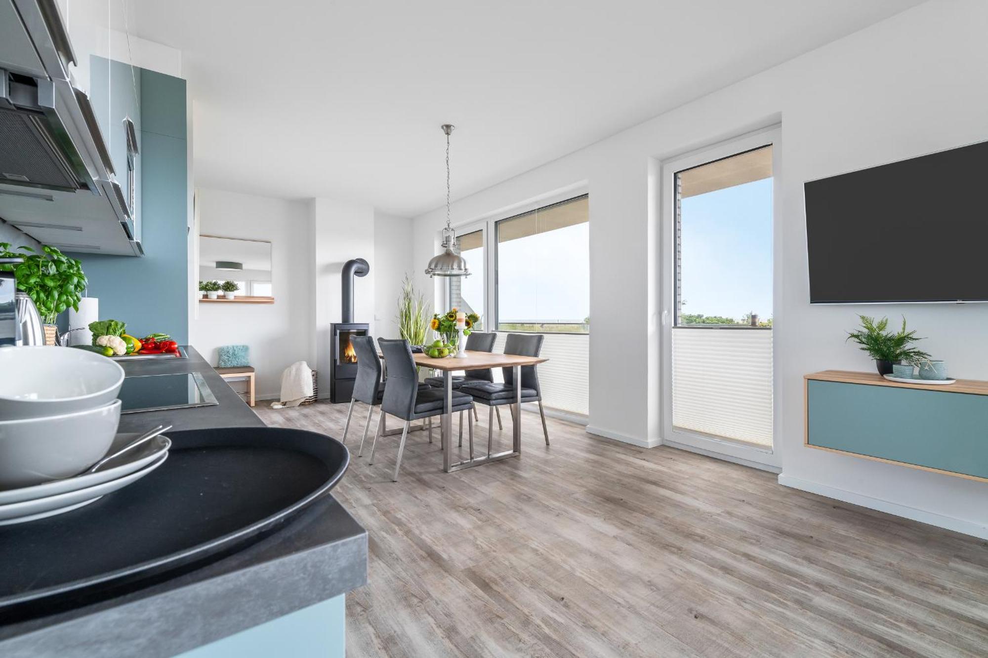 Beachterraceone - Eg, Meerblick, Terrasse, Kamin, Sauna Olpenæs Eksteriør billede